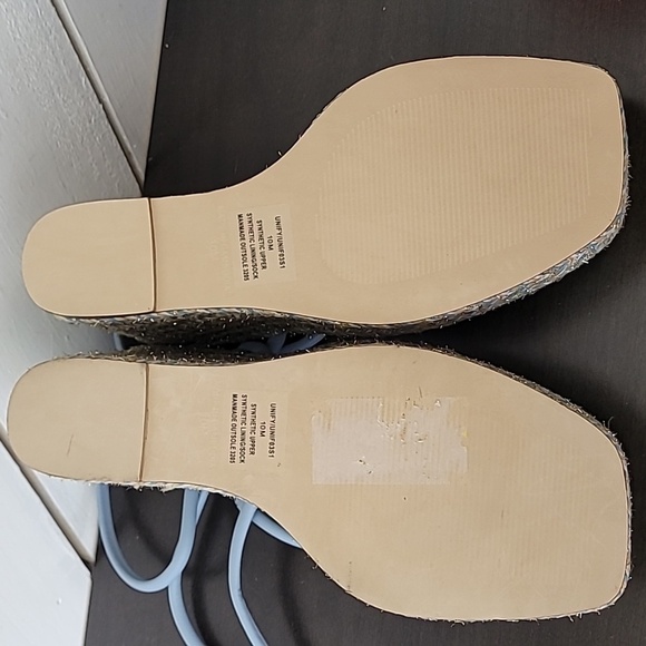 NEW Steve Madden Womens Unify Platform Wedge Sandals Multi Raffia 10M - Picture 9 of 10